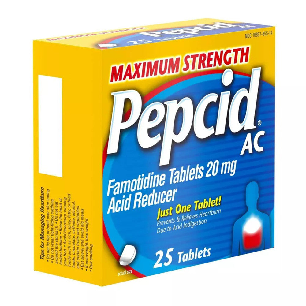 Pepcid Ac Tablets Maximum Strength For Relief Of Heartburn, 25 Ea